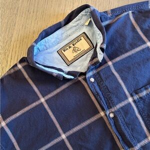 Bit & Bridle Navy Plaid Button Down Shirt